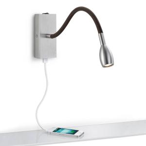 Knapstein Applique a LED Milos nichel con attacco USB