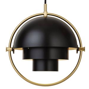 Gubi lampada a sospensione Lite, Ø 27 cm, ottone/nero