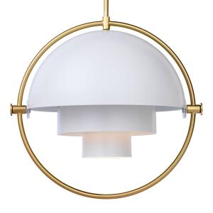 Gubi lampada a sospensione Lite, Ø 36 cm, ottone/bianco