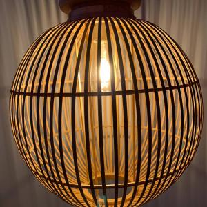 Globo Lampada a sospensione Hildegard di bambù, Ø 30 cm