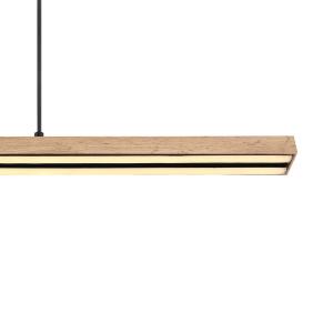 Globo LED a sospensione Doro in look legno, larga 7,5 cm