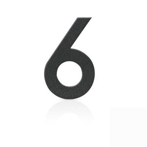 HEIBI Numeri civici acciaio inox, cifra 6, grafite