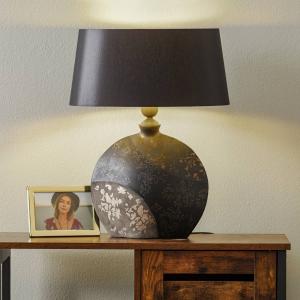 Holländer Lampada da tavolo Mary, ceramica e chintz, 50 cm