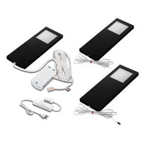 Hera Lampada mobili LED Slim Pad F 3x 4.000 K nero