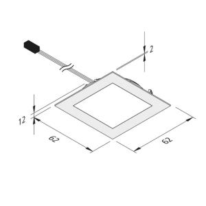 Hera Lampada LED mobili Dynamic FAQ 58 acciaio 3W CCT