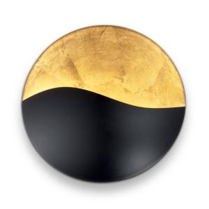Ideallux Applique Sunrise G9, nero / oro, Ø 35 cm