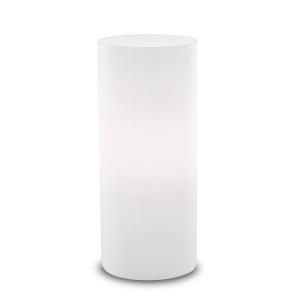 Ideallux Lampada da tavolo Edo di vetro bianco, alta 23 cm