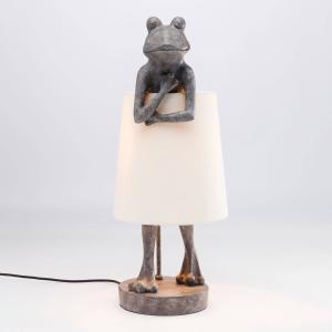 KARE Animal Frog lampada da tavolo grigia