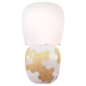 Kundalini Hive - lampada da tavolo in ceramica, bianca