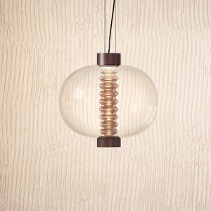 Kundalini Bolha LED sospensione di vetro, marrone