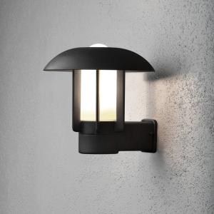 Konstsmide Lampada a muro da est. in alluminio Heimdal, nera