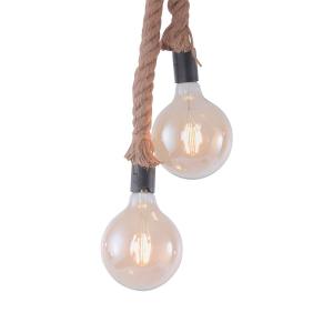 Leuchten Direkt lampada a sospensione Rope con cordone, 2 l…