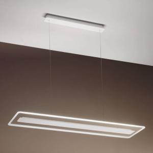 Linea Light Sospensione LED Antille, vetro rettangolare, cr…