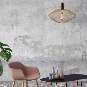 Lucide Lampada sospensione Mesh, trapezoidale, Ø45cm, oro