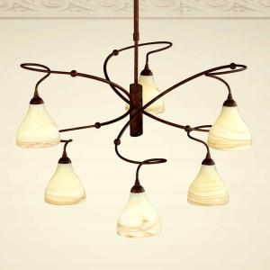 Lampada a sospensione Mattia, 6 punti luce