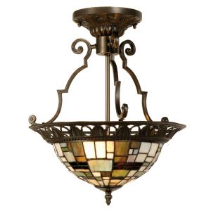 Clayre&Eef Villads - lampada da soffitto in stile Tiffany