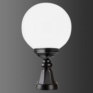 LCD Lampioncino 1141 con paralume sferico, nero/bianco