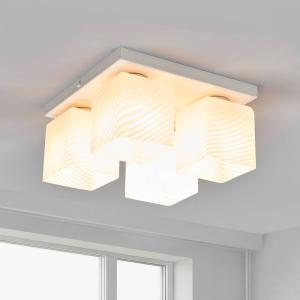 Domiluce Plafoniera Vega bianca a 4 punti luce