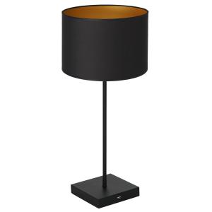 Luminex Lampada da tavolo Table nero, cilindro nero-oro