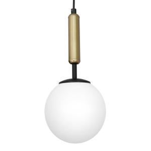 Luminex Lampada a sospensione Nalo, 1 luce, nero/ottone