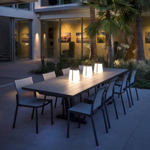 Les Jardins Lanterna solare LED Bump 300 portatile, marrone