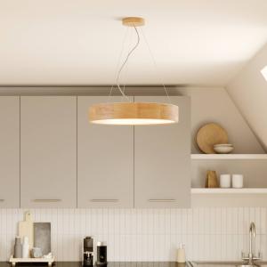 Euluna Lampada a sospensione Kerio, Ø 47 cm, rovere