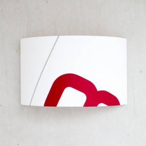 lumbono Applique Porto in tela da vela, bianco/rosso