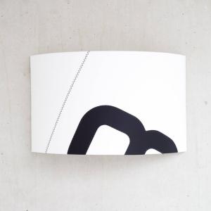 lumbono Applique Porto in tela da vela, bianco/nero