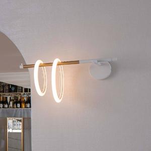 Marchetti Applique LED Ulaop, due anelli, sinistra, bianco