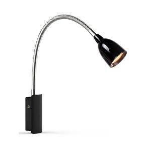 Markslöjd Applique LED Tulip con cavo e spina, nero
