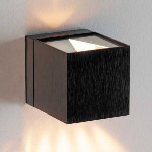 Milan Iluminación Applique Dau a forma di cubo up-down nera