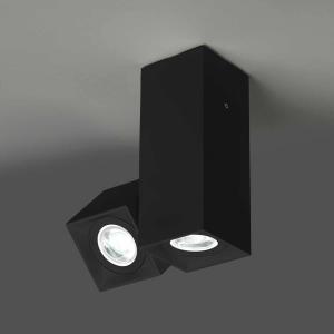 Milan Iluminación Milan Dau Spot plafoniera 2 luci nero