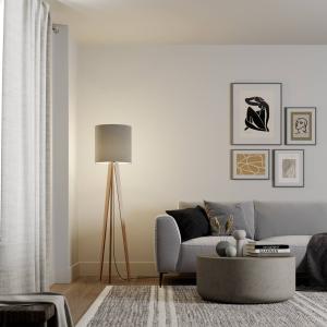 Rothfels Nida piantana legno natur paralume grigio