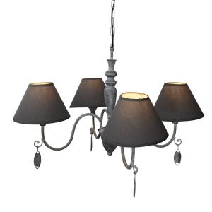 Näve Lampada a sospensione Susana, grigio anticato