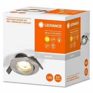 LEDVANCE Recess Twistlock incasso IP20 nichel