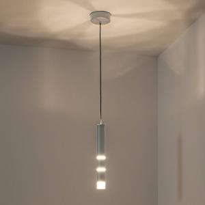PURE Vega LED a sospensione, 1 cilindro, alluminio