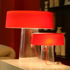 Prandina Glam da tavolo 36 cm trasparente/rosso
