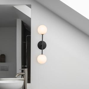 PR Home Sigma D applique LED 2 luci nero/opale
