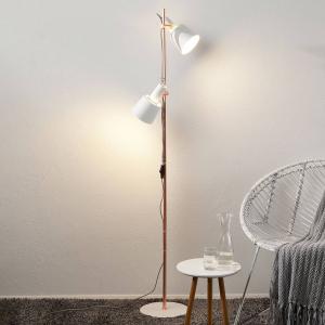 Paulmann Lampada da terra Haldar a 2 luci bianco/rame