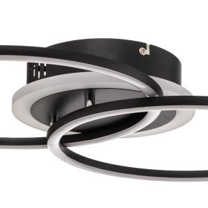 Reality Leuchten Plafoniera LED Venida ad anello, nero