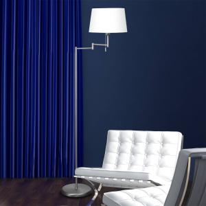 Steinhauer Lampada da terra MEANDER argento, tessuto