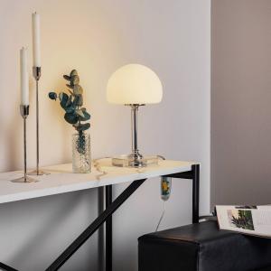 Steinhauer Ancilla - lampada LED da tavolo con dimmer, cromo