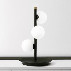 miloox by Sforzin Lampada da tavolo Pomì con tre sfere di v…