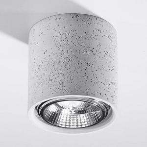 SOLLUX LIGHTING Plafoniera Ara cilindrica di cemento Ø 11cm