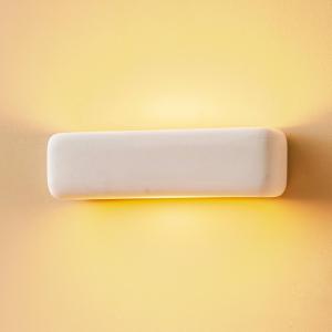 SOLLUX LIGHTING Applique Noris up/down di ceramica bianca