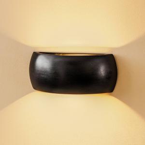 SOLLUX LIGHTING Applique Bow up/down ceramica nera larghezz…
