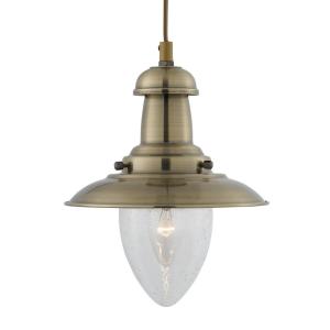 Searchlight Sospensione Fisherman Ø 18 cm, ottone