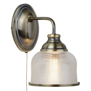 Searchlight Applique Bistro II, vetr olofane, ottone antica…