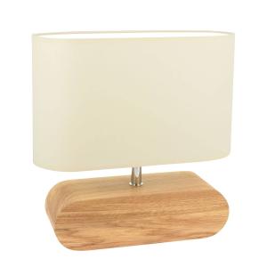 Spot-Light Lampada da tavolo Marinna, rovere, paralume ecru