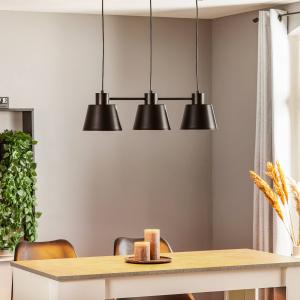 SIGMA Lampada sospensione Dunka 3, 3 luci, nero
